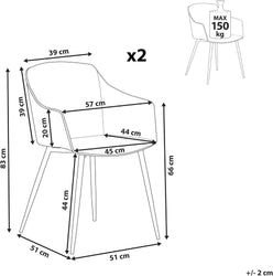Classic Mid-Century Design Retro Style Dining Office Chair in durable White PP Plastic with Arms-2 Units-Distinct Designs (London) Ltd