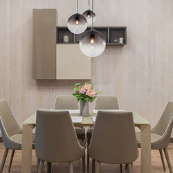 Glass Chandelier Style Pendant Ceiling 3-Lights Glass Ball Lamp in Black Smoke of Silver-Distinct Designs (London) Ltd
