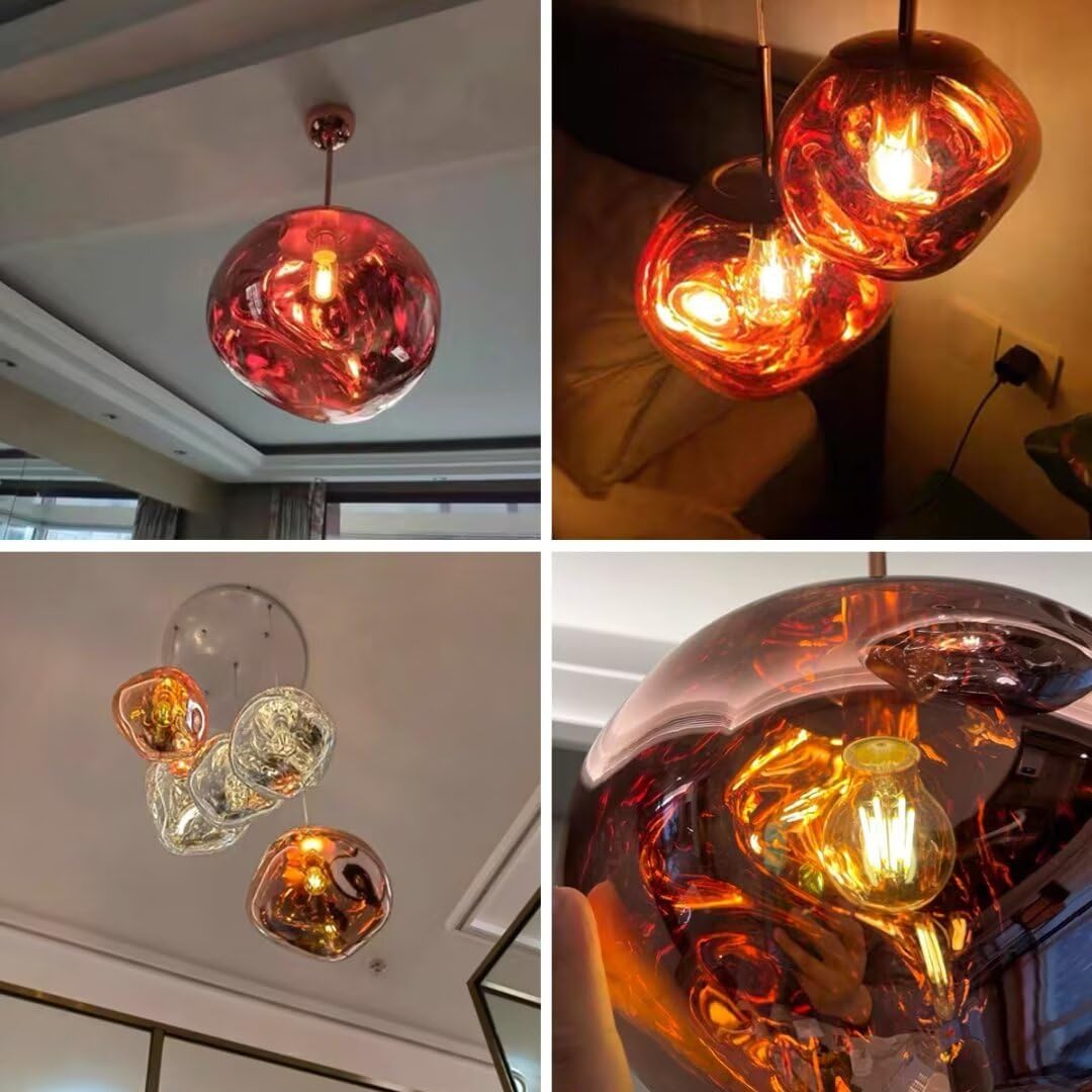 Postmodern Crystal Glass Chandelier Pendant LED Light in Irregular Melt Design-Distinct Designs (London) Ltd