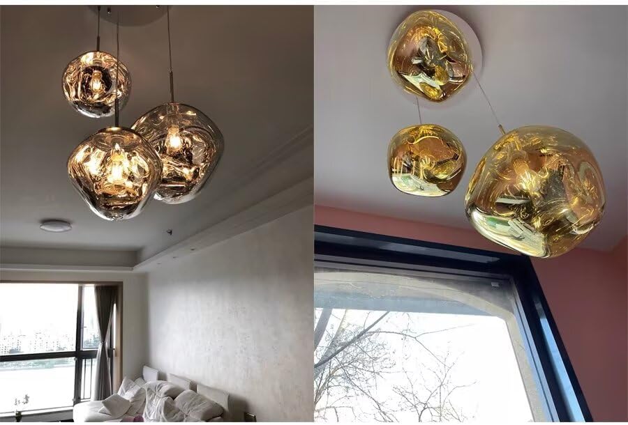 Postmodern Crystal Glass Chandelier Pendant LED Light in Irregular Melt Design-Distinct Designs (London) Ltd