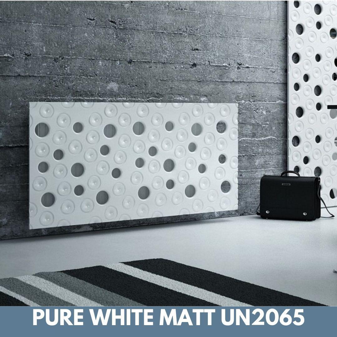 Custom-Made Removable Radiator Heater Cover ultramodern MOON Design in SATIN MATT Finish & Colours-White-70x70cm-Distinct Designs (London) Ltd