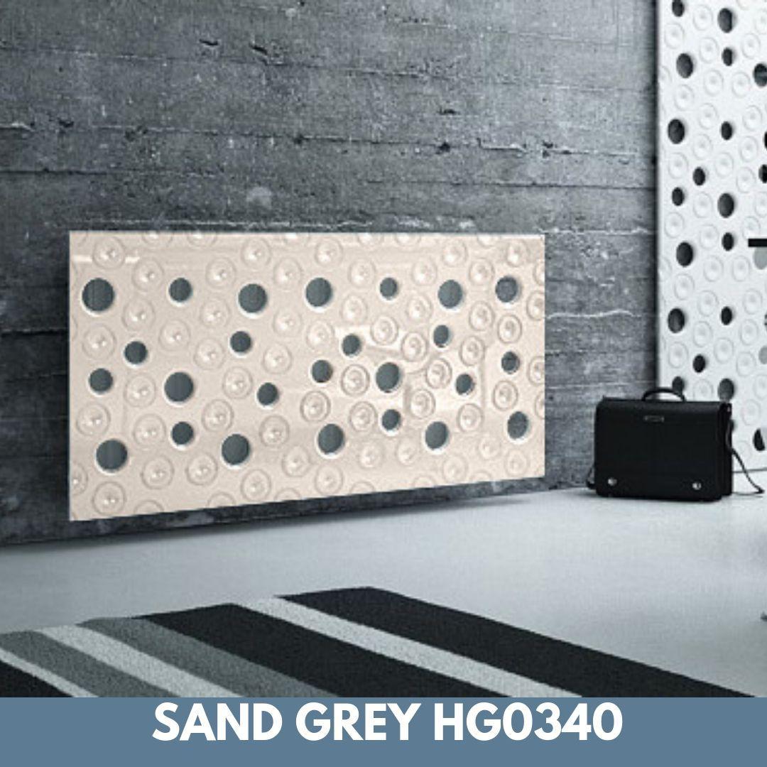Custom-Made Removable Radiator Heater Cover with ultramodern MOON Design HIGH GLOSS Finish & Colours-Sand Grey-70x70cm-Distinct Designs (London) Ltd