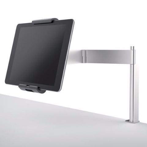 Premium Quality Aluminium Desk Worktop Clamp with Extendable Arm & 360° Rotatable 7-13"Tablet Holder-Distinct Designs (London) Ltd