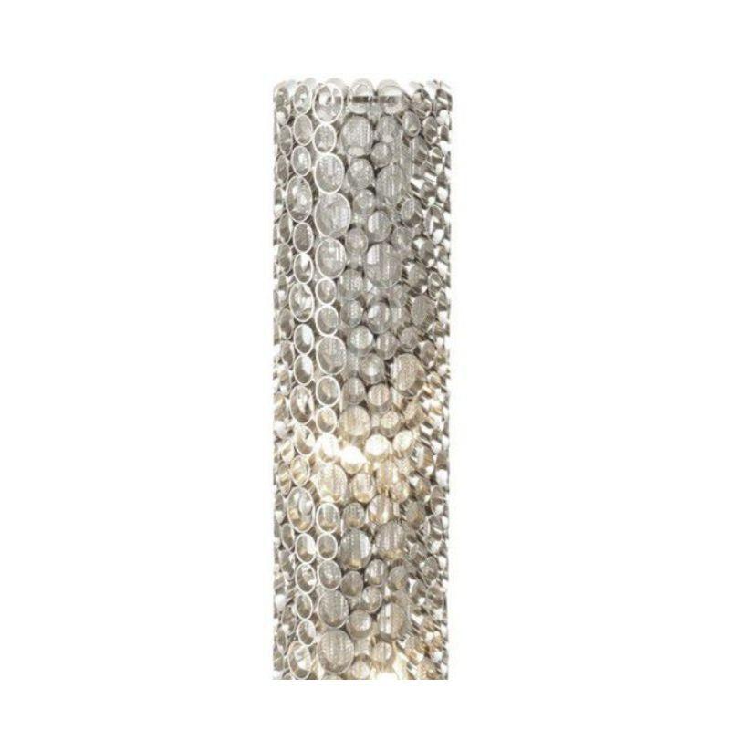 Blakemore Glam Circular Nickel Floor Lamp Standing Mood Light 25cm diameter 152cm high Torchiere G9-16x16x32cm (W x D x H)-Distinct Designs (London) Ltd