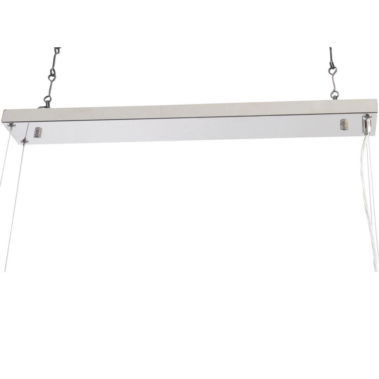 Blakemore Glam Rectangular Nickel Chandelier Pendant Light Hanging Ceiling Lamp Fixture 100cm wide-100x26x 31.5(WxDxH cm)-Distinct Designs (London) Ltd