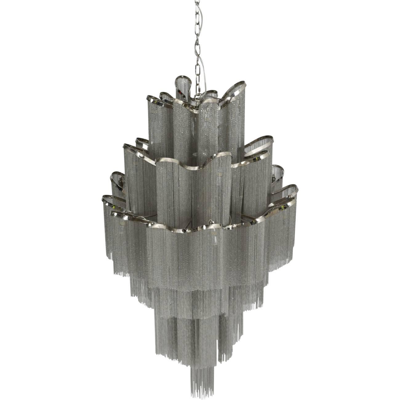Blakemore Lux Chandelier 15 Light Waterfall Hanging Pendant Ceiling Lamp Fixture TRENTA 140cm drop-TRENTA 140H x 80 Dia-Distinct Designs (London) Ltd