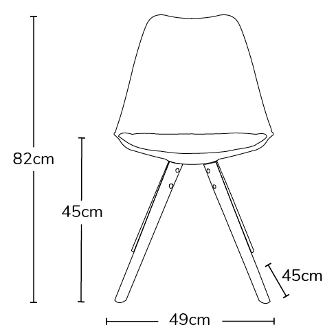 Distinct Designs Classic Mid-Century Design Dining Office Chair in durable Teal PP Plastic-Distinct Designs (London) Ltd