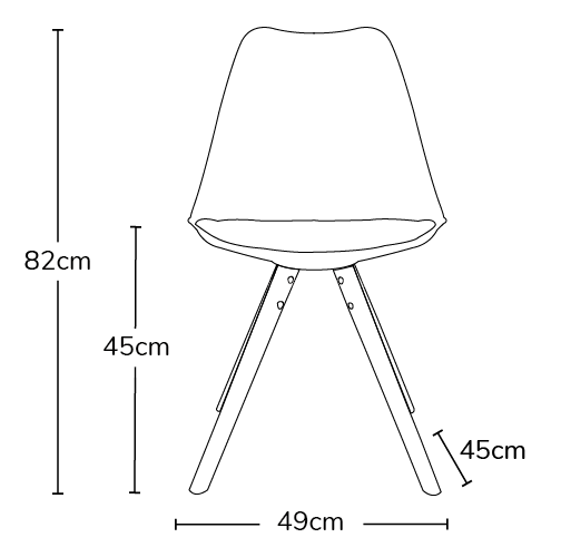 Distinct Designs Classic Mid-Century Design Dining Office Chair in durable Coffee Brown PP Plastic-Distinct Designs (London) Ltd