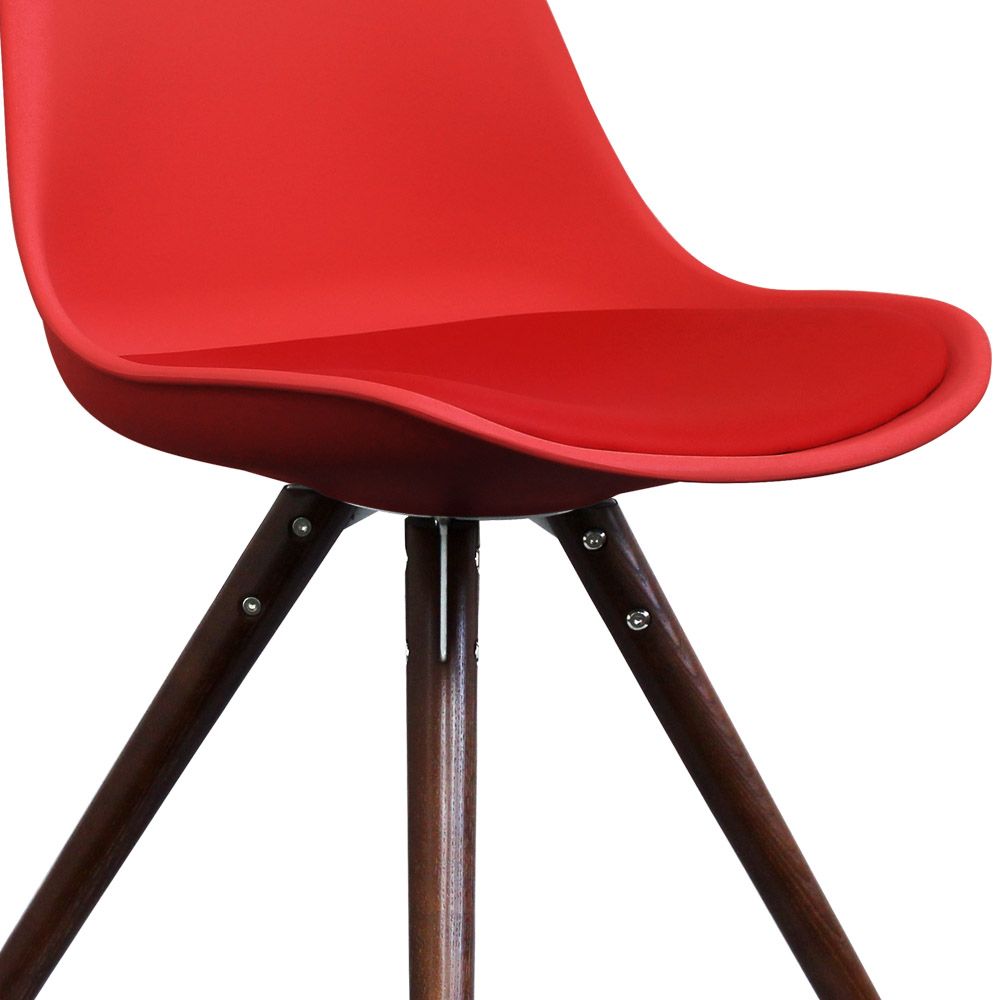 Distinct Designs Classic Mid-Century Design Dining Office Chair in durable Berry Red PP Plastic-Distinct Designs (London) Ltd