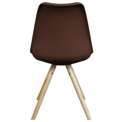 Distinct Designs Classic Mid-Century Design Dining Office Chair in durable Coffee Brown PP Plastic-Distinct Designs (London) Ltd