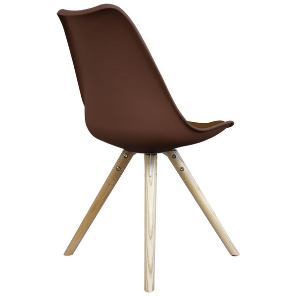 Distinct Designs Classic Mid-Century Design Dining Office Chair in durable Coffee Brown PP Plastic-Distinct Designs (London) Ltd