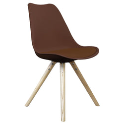 Distinct Designs Classic Mid-Century Design Dining Office Chair in durable Coffee Brown PP Plastic-Distinct Designs (London) Ltd