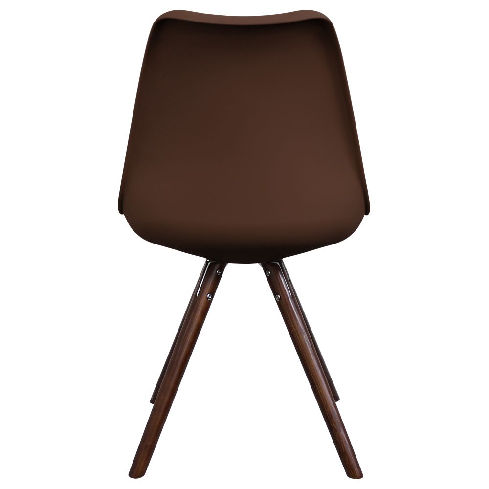 Distinct Designs Classic Mid-Century Design Dining Office Chair in durable Coffee Brown PP Plastic-Distinct Designs (London) Ltd