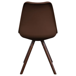 Distinct Designs Classic Mid-Century Design Dining Office Chair in durable Coffee Brown PP Plastic-Distinct Designs (London) Ltd