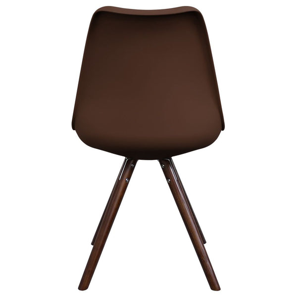 Distinct Designs Classic Mid-Century Design Dining Office Chair in durable Coffee Brown PP Plastic-Distinct Designs (London) Ltd