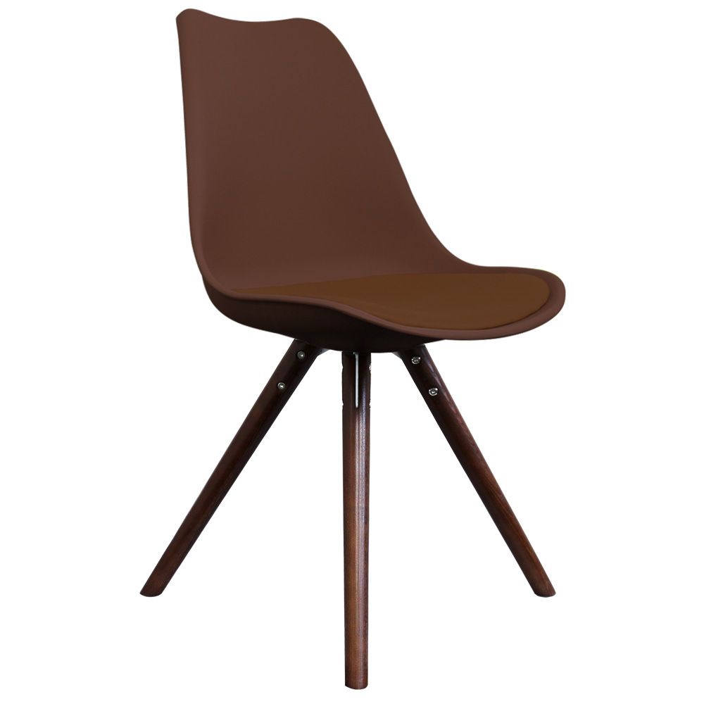 Distinct Designs Classic Mid-Century Design Dining Office Chair in durable Coffee Brown PP Plastic-Distinct Designs (London) Ltd