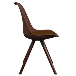 Distinct Designs Classic Mid-Century Design Dining Office Chair in durable Coffee Brown PP Plastic-Distinct Designs (London) Ltd