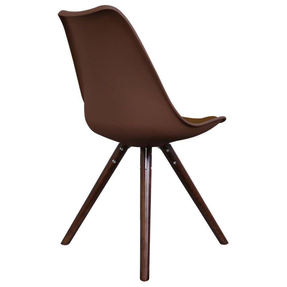 Distinct Designs Classic Mid-Century Design Dining Office Chair in durable Coffee Brown PP Plastic-Distinct Designs (London) Ltd