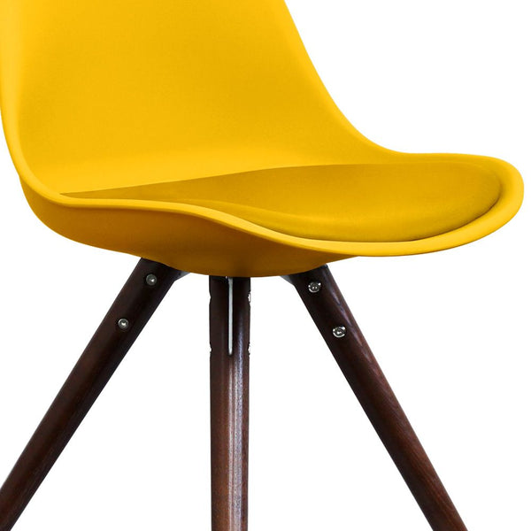 Distinct Designs Classic Mid-Century Design Dining Office Chair in durable Yellow PP Plastic-Distinct Designs (London) Ltd