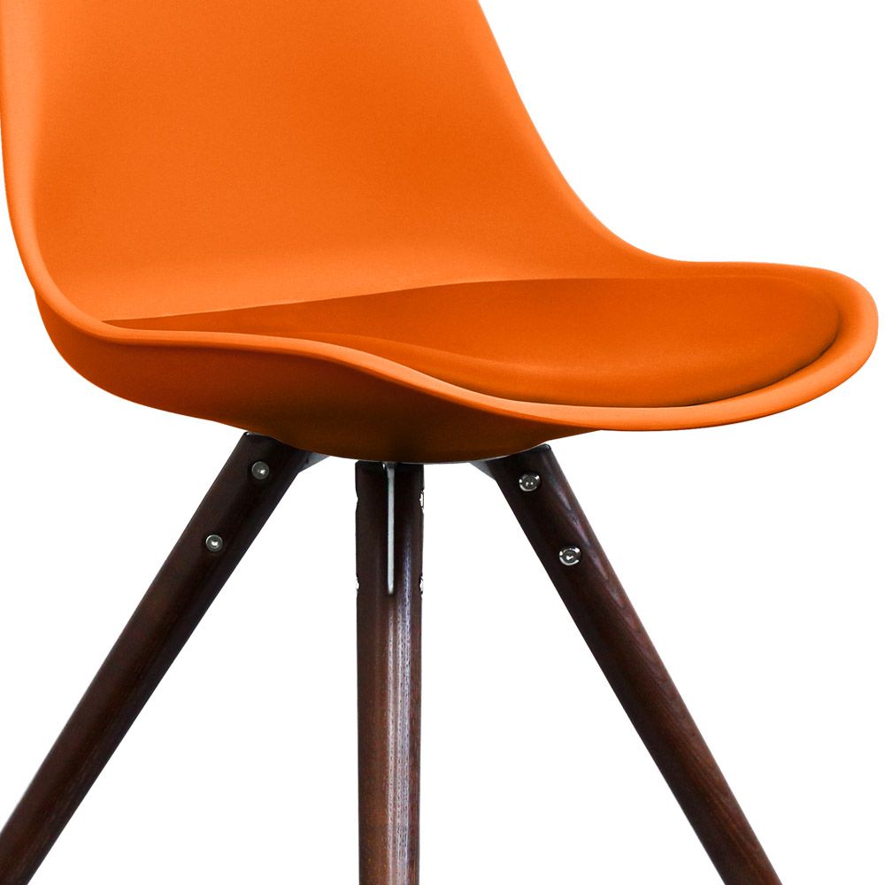 Distinct Designs Classic Mid-Century Design Dining Office Chair in durable Orange PP Plastic-Distinct Designs (London) Ltd