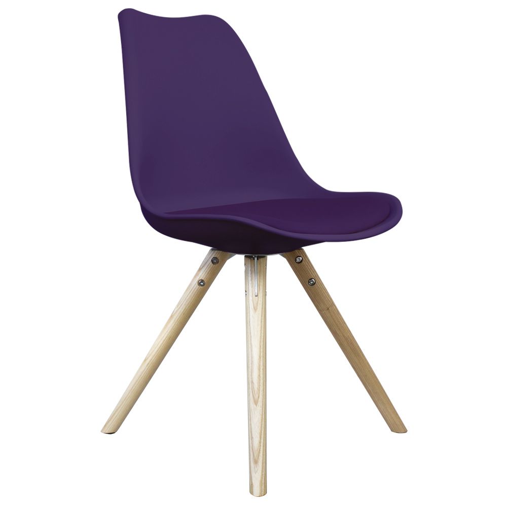 Distinct Designs Classic Mid-Century Design Dining Office Chair in durable Purple PP Plastic-Distinct Designs (London) Ltd