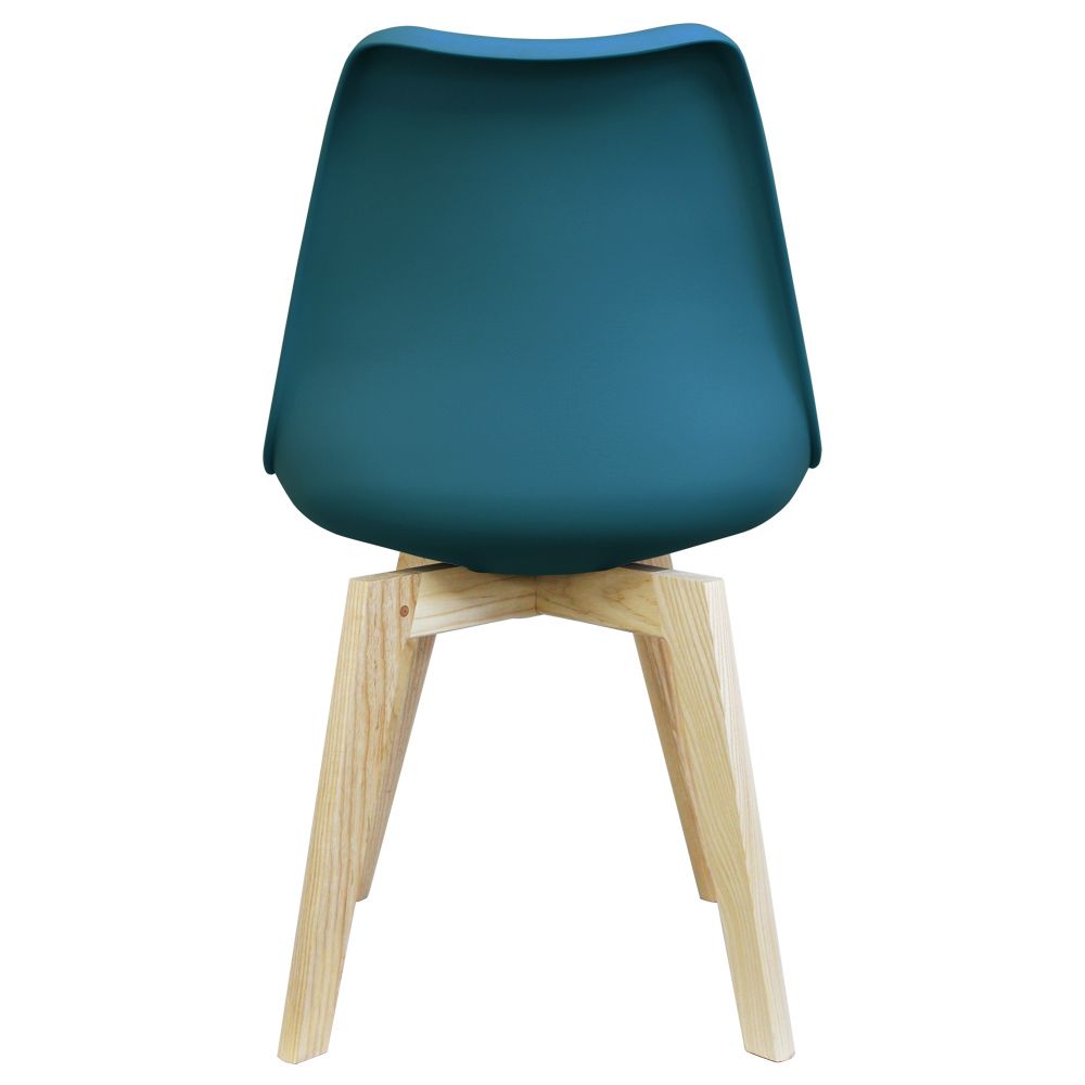 Distinct Designs Classic Mid-Century Design Dining Office Chair in durable Teal PP Plastic SQ Legs-Distinct Designs (London) Ltd