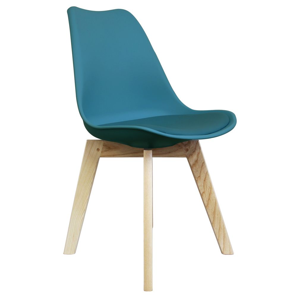 Distinct Designs Classic Mid-Century Design Dining Office Chair in durable Teal PP Plastic SQ Legs-Distinct Designs (London) Ltd