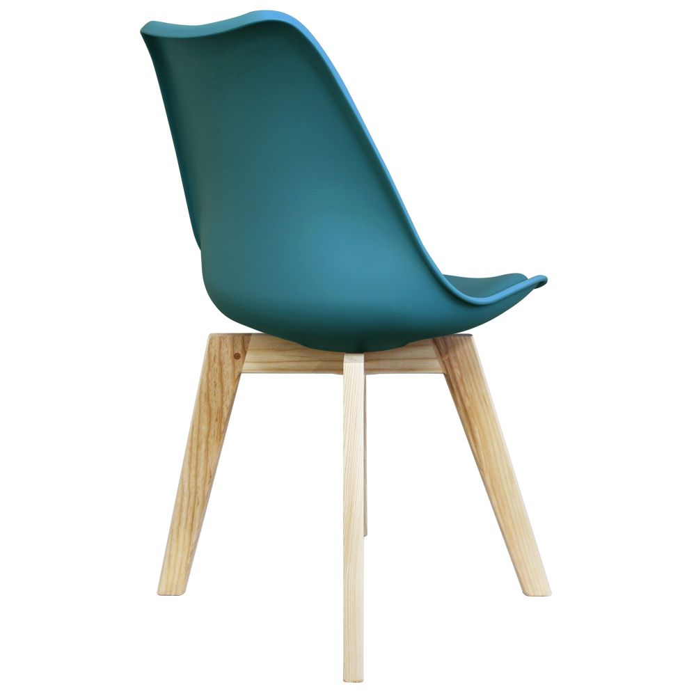 Distinct Designs Classic Mid-Century Design Dining Office Chair in durable Teal PP Plastic SQ Legs-Distinct Designs (London) Ltd