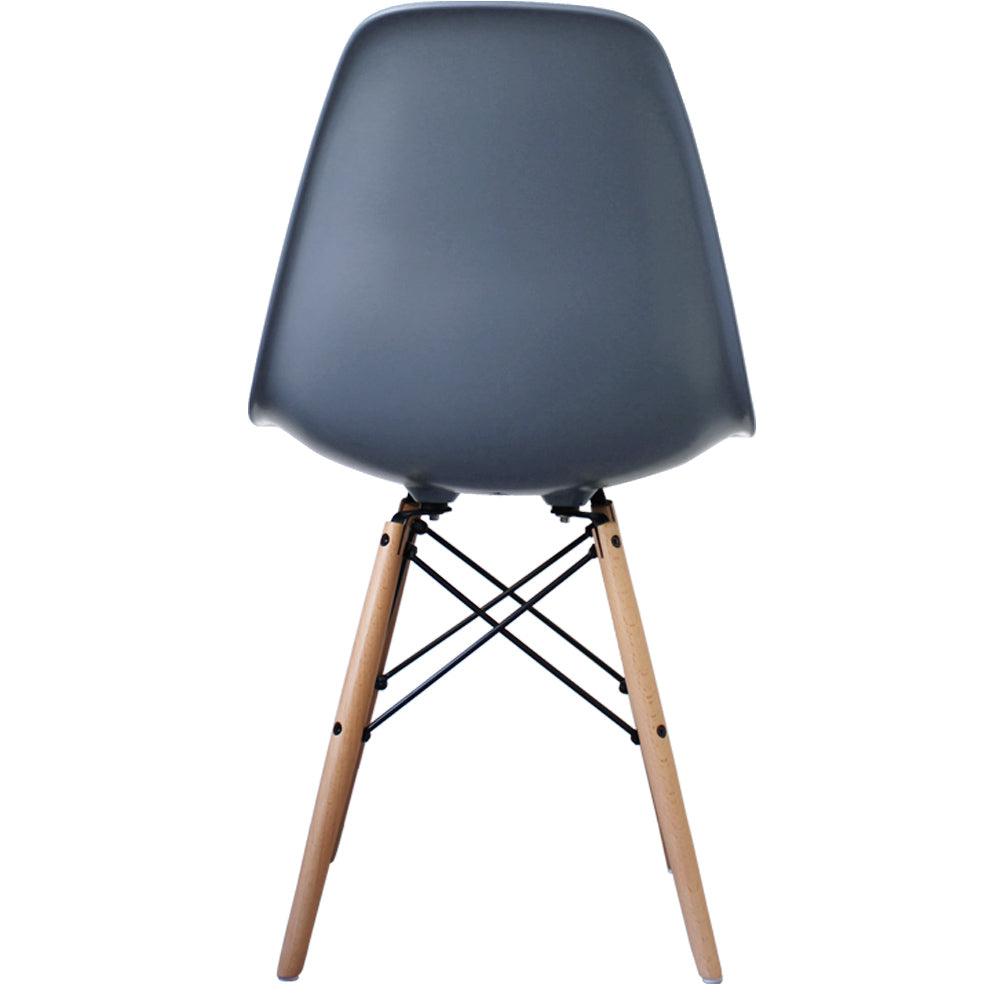 Distinct Classic Mid-Century Design Dining Office Steel Blue Chair with choice of braced Wooden Legs-Distinct Designs (London) Ltd