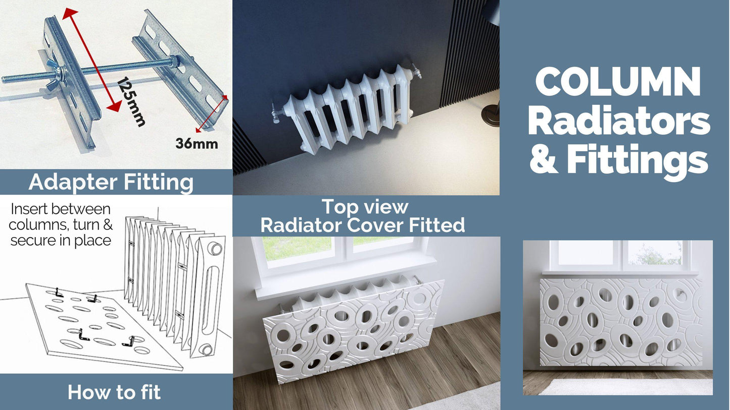 Alternative Radiator Covers Fittings for Column, Roll Round Top Radiators, Bathroom Towel Rails etc.-Column-Distinct Designs (London) Ltd