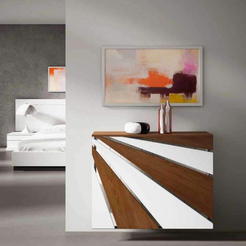 SALE Floating White Radiator Heater Cover DIAGONAL Cabinet Box Design with Shelf Ref RCGE240-68cm-90cm-Distinct Designs (London) Ltd