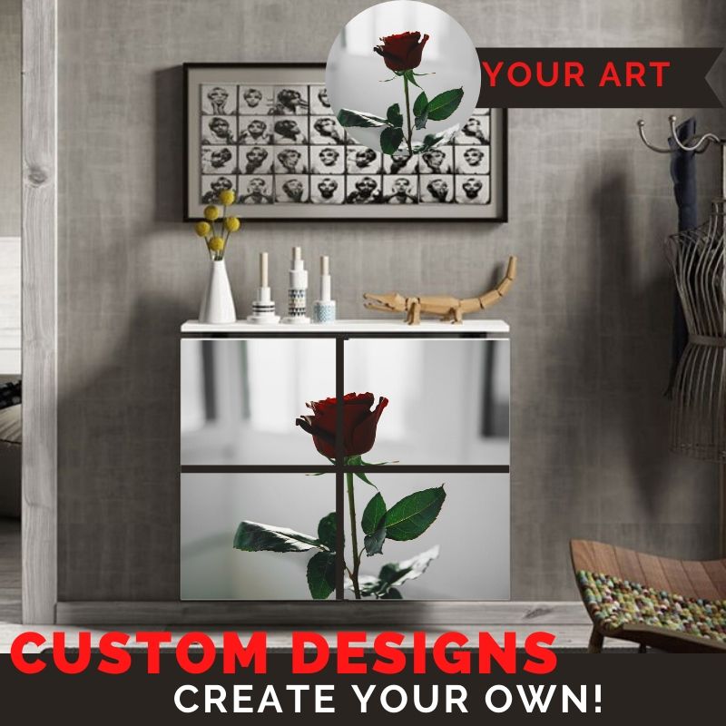 ADD ON Custom Print Personalisation photo on MINIMAL SQUARES LINES & TABLE Radiator Heater Cabinet-Distinct Designs (London) Ltd