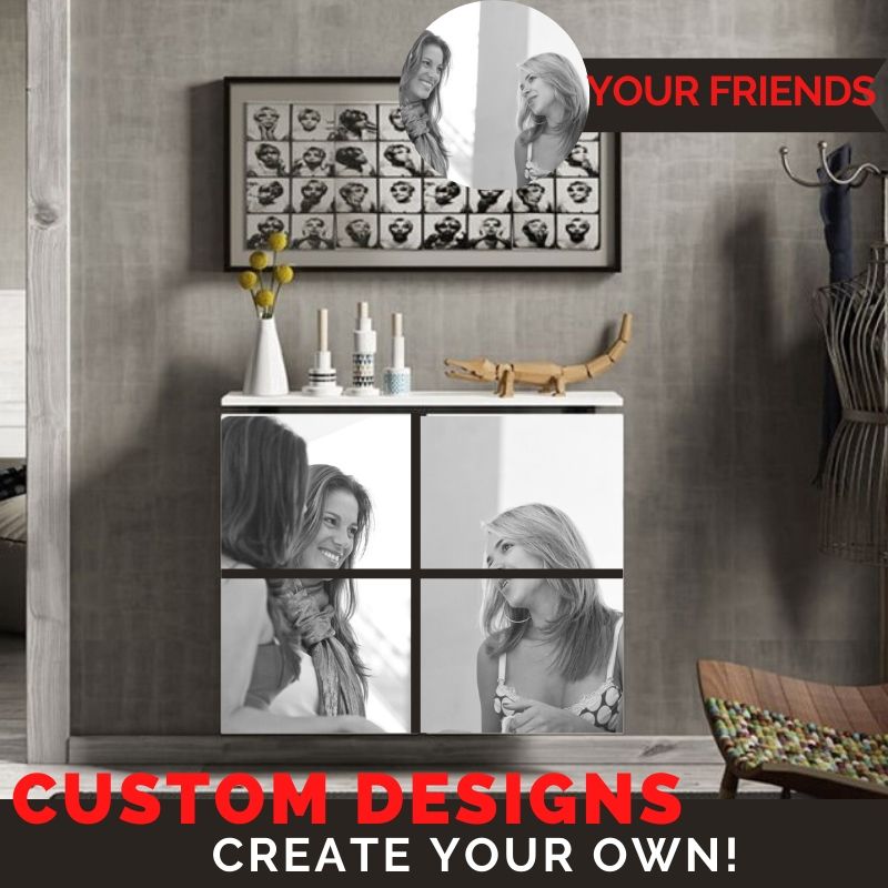 ADD ON Custom Print Personalisation photo on MINIMAL SQUARES LINES & TABLE Radiator Heater Cabinet-Distinct Designs (London) Ltd