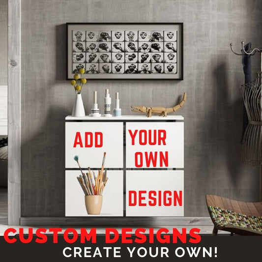 ADD ON Custom Print Personalisation photo on MINIMAL SQUARES LINES & TABLE Radiator Heater Cabinet-Distinct Designs (London) Ltd