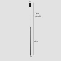 Cylinder LED Pendant Ceiling Down Lights Kitchen Island Dining Living Room Shop Counter Spot Lamp-60cm x 2cm-Warm White LED-Distinct Designs (London) Ltd