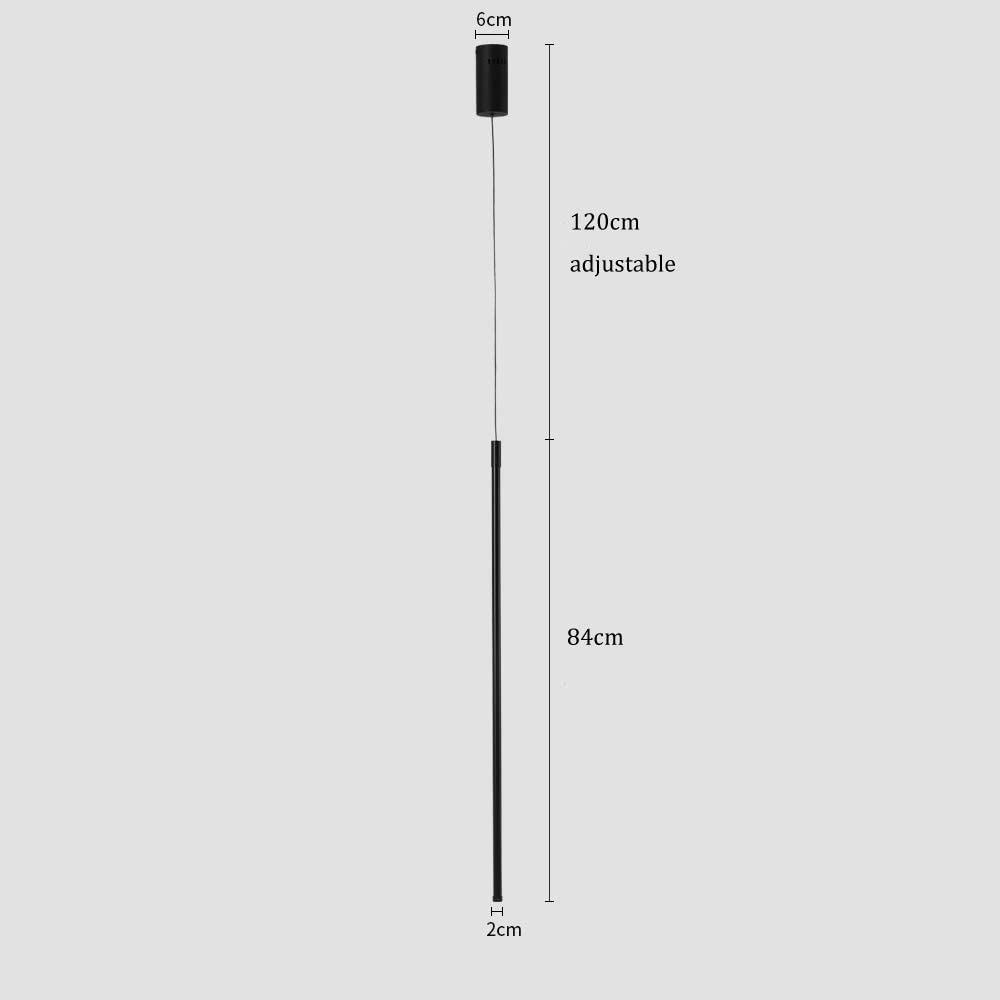 Cylinder LED Pendant Ceiling Down Lights Kitchen Island Dining Living Room Shop Counter Spot Lamp-84cm x 2cm-Warm White LED-Distinct Designs (London) Ltd