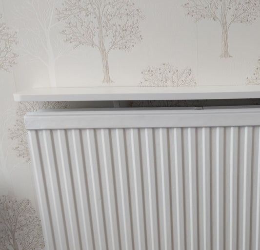 SALE Made to Measure Radiator Top Shelf windowsill White 18 or 28mm Floating Shelves-White-17x142x1.8cm-Distinct Designs (London) Ltd