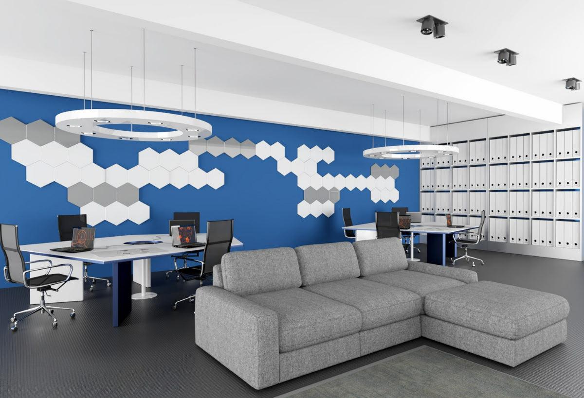 Decorative HEXAGONAL wall panels with varied thickness for textured 3D surface design, pack of 3-Distinct Designs (London) Ltd