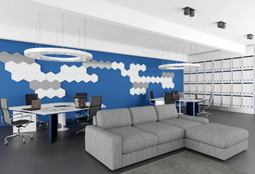Decorative HEXAGONAL wall panels with varied thickness for textured 3D surface design, pack of 3-Distinct Designs (London) Ltd