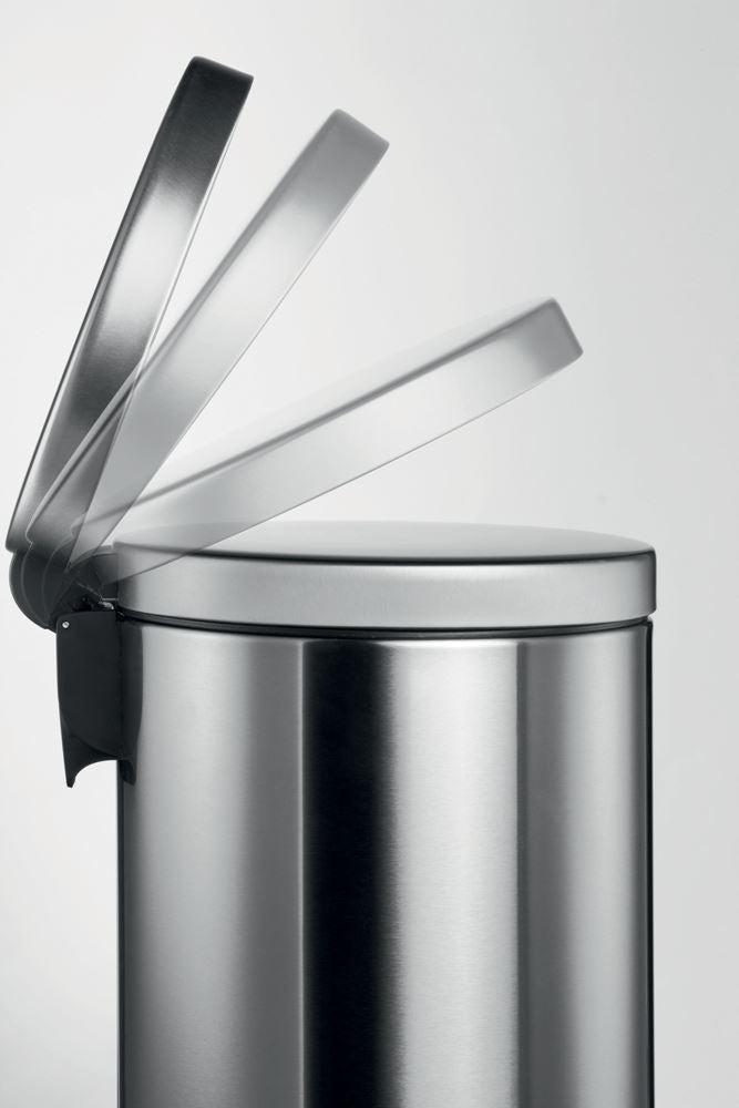 Round Pedal Waste Rubbish Bin with Smooth Silent Close Lid 5L,12L or 20L in coated Stainless Steel-Distinct Designs (London) Ltd