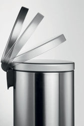 Round Pedal Waste Rubbish Bin with Smooth Silent Close Lid 5L,12L or 20L in coated Stainless Steel-Distinct Designs (London) Ltd