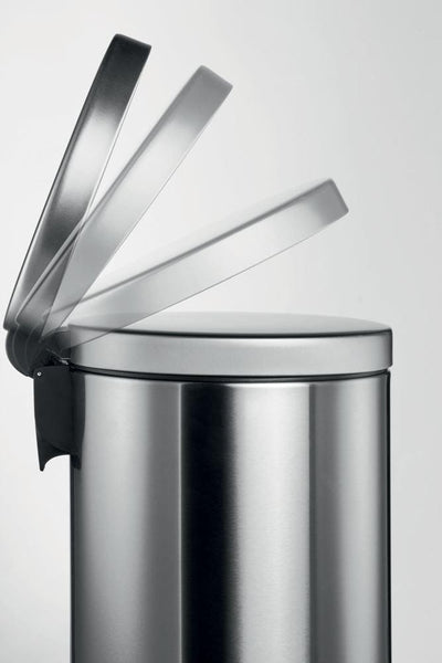 Round Pedal Waste Rubbish Bin with Smooth Silent Close Lid 5L,12L or 20L in coated Stainless Steel-Distinct Designs (London) Ltd