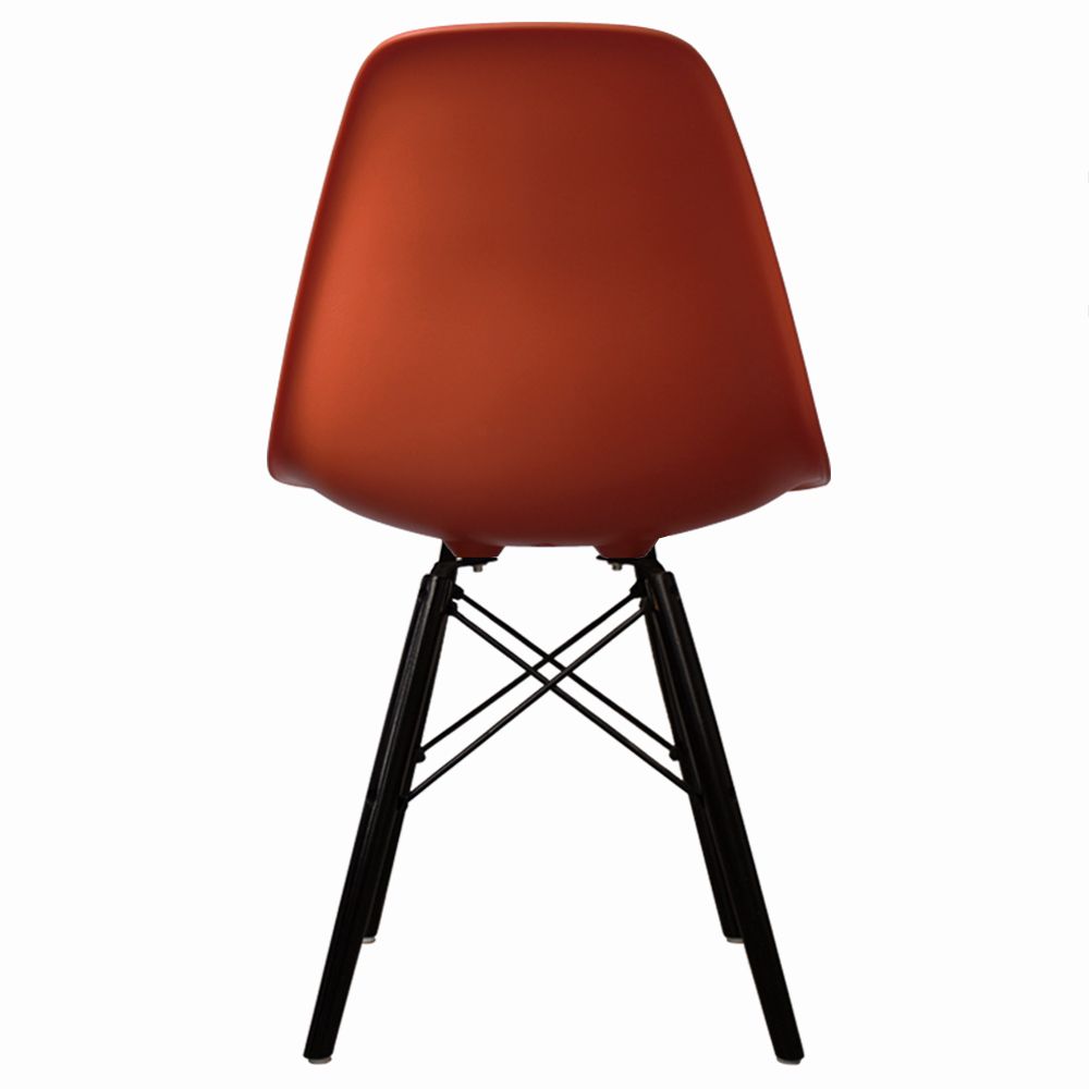 Distinct Classic Mid-Century Design Dining Office Brick Red Chair with choice of braced Wooden Legs-Distinct Designs (London) Ltd