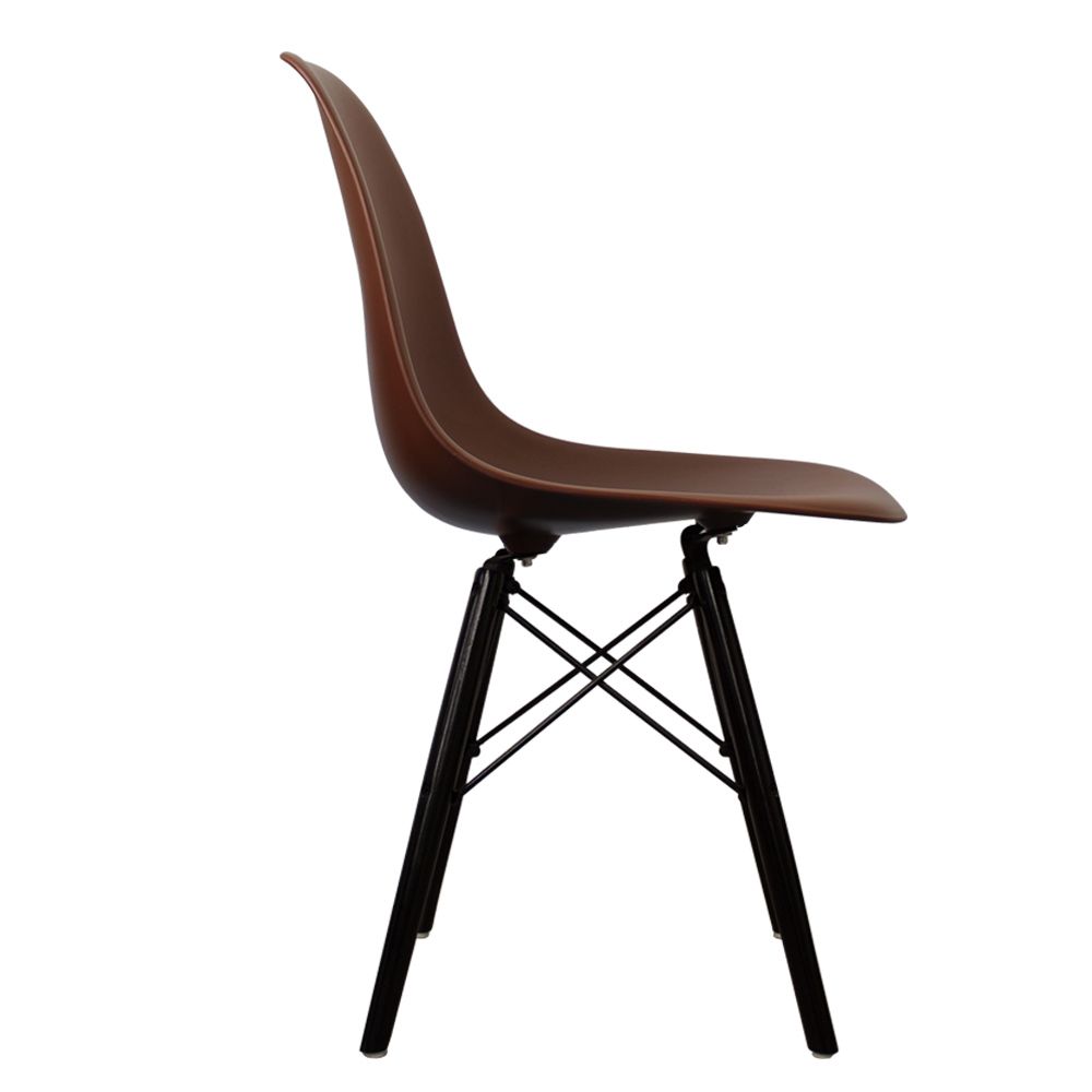 Distinct Classic Mid-Century Design Dining Office Brown Chair with choice of braced Wooden Legs-Distinct Designs (London) Ltd
