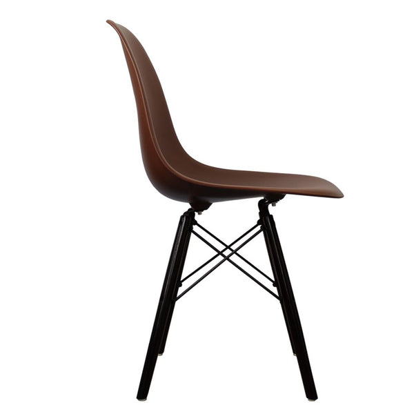 Distinct Classic Mid-Century Design Dining Office Brown Chair with choice of braced Wooden Legs-Distinct Designs (London) Ltd