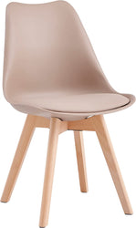 Distinct Designs Classic Mid-Century Design Dining Office Chair in durable Beige PP Plastic-Distinct Designs (London) Ltd