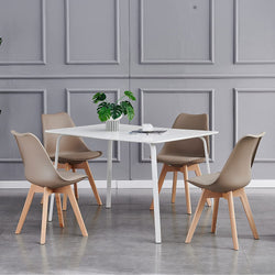 Distinct Designs Classic Mid-Century Design Dining Office Chair in durable Beige PP Plastic-Distinct Designs (London) Ltd