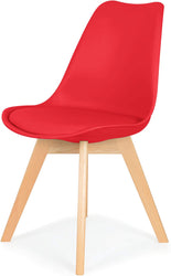 Distinct Designs Classic Mid-Century Design Dining Office Chair in durable Berry Red PP Plastic-Distinct Designs (London) Ltd