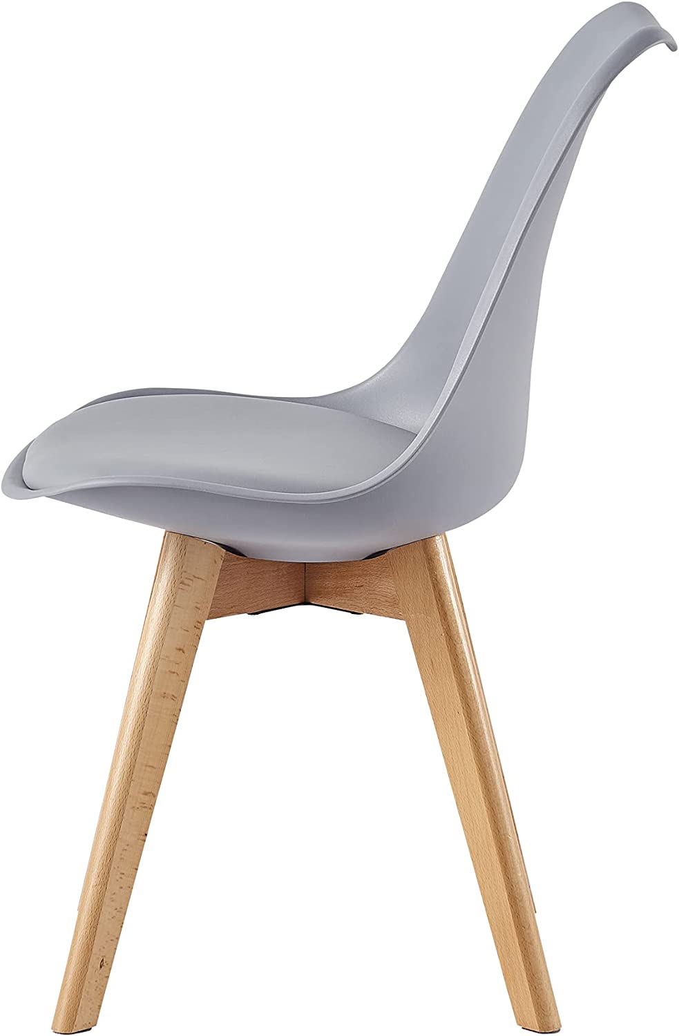 Distinct Designs Classic Mid-Century Design Dining Office Chair in durable Gray PP Plastic-Distinct Designs (London) Ltd