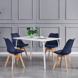 Distinct Designs Classic Mid-Century Design Dining Office Chair in durable Navy Blue PP Plastic-Distinct Designs (London) Ltd